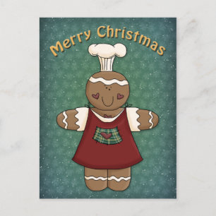 Whimsical Gingerbrood Girl Briefkaart