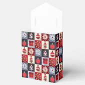 Whimsical Gingham kerstpatchwork Quilt Bedankdoosjes (Geopend)