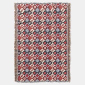 Whimsical Gingham kerstpatchwork Quilt Deken (Voorkant Verticaal)