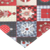 Whimsical Gingham kerstpatchwork Quilt Tafelkleed (Gekanteld)