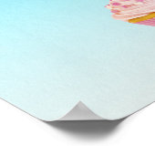 Whimsical Giraffe, Cupcake & Rainbow Poster (Hoek)