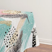Whimsical Giraffe Polka Dot Pattern – Pastel Tafelkleed (Voorbeeld)
