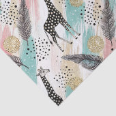 Whimsical Giraffe Polka Dot Pattern – Pastel Tissuepapier (Detail)