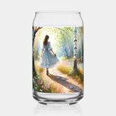 Whimsical Girl Dancing Through Birch Forest (Verso)