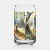 Whimsical Girl Dancing Through Birch Forest (Droite)