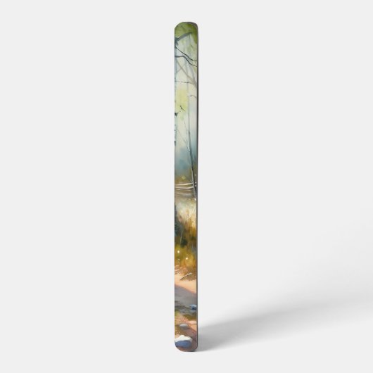 Whimsical Girl Dancing Through Birch Forest Samsung Galaxy Hoesje (Linkerkant)