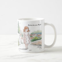 Whimsical Girl in Nature - Mug Moment paisible