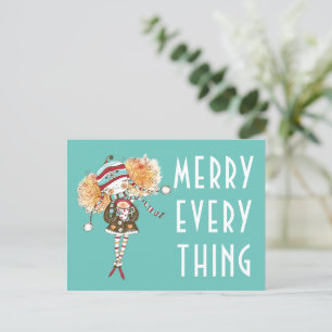Whimsical Girl Joyer Tout Noël Carte