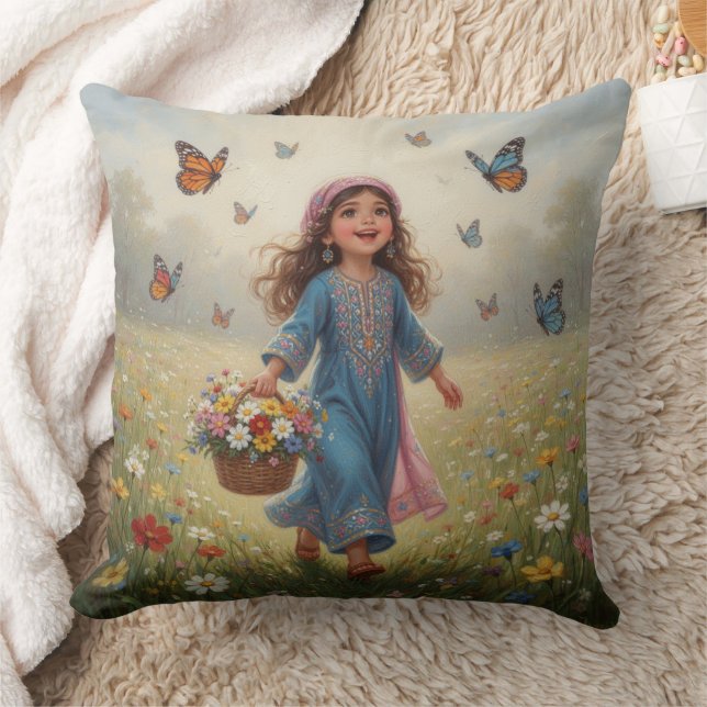 Whimsical Girl  Kussen (Deken)