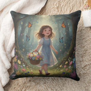 Whimsical Girl Kussen