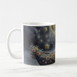 Whimsical Girl Moon Dream Fantasy Scene Koffiemok