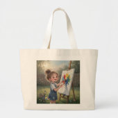 Whimsical Girl Painter Tote Bag (Devant)