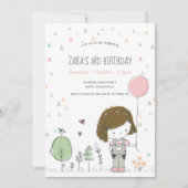 Whimsical Girls Toddlers Invitation Anniversaire (Devant)