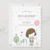 Whimsical Girls Toddlers Invitation Anniversaire (Devant)