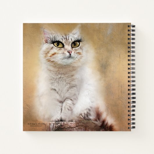 Whimsical Girly Funny Carnet de chat (Dos)