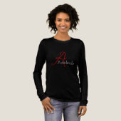 Whimsical Girly Script Monogram en naam Tri-Blend Shirt (Voorkant)