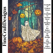 Whimsical Glas in lood Ghost AB5 Decoupage Tissuepapier