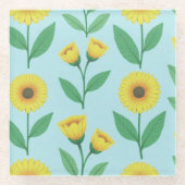 Whimsical Glee Bloom Glazen Onderzetter (Voorkant)