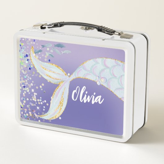 Whimsical Glitter Zeemeermin Beachy Onder het Zee (Achterkant)