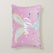 Whimsical Glitter Zeemeermin Beachy Onder het Zee Accent Kussen (Voorkant(Verticaal))