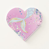 Whimsical Glitter Zeemeermin Beachy Onder het Zee Notitieboek (Achterkant)