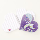 Whimsical Glitter Zeemeermin Beachy Onder het Zee Notitieboek (Binnen)