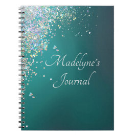 Whimsical Glittery Script Journal Notitieboek