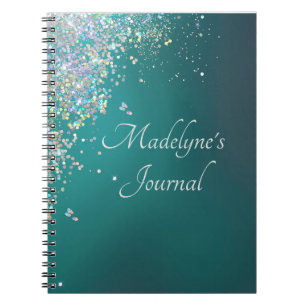 Whimsical Glittery Script Journal Notitieboek