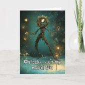 ** Whimsical Glow Funny Magical 11 Christmas AP97 Bedankkaart (Voorkant)