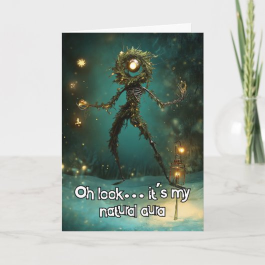 ** Whimsical Glow Funny Magical 11 Christmas AP97 Bedankkaart (Voorkant)