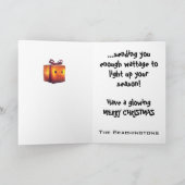 ** Whimsical Glow Funny Magical 28 Christmas AP97 Bedankkaart (Binnen)