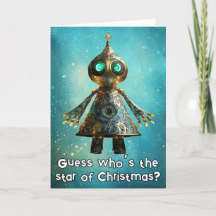 ** Whimsical Glow Funny Magical Christmas 13 AP97 Bedankkaart
