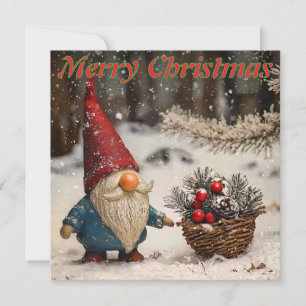 Whimsical Gnome Christmas Kaart