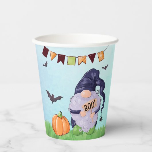 Whimsical Gnome Halloween Papieren Bekers (Voorkant)