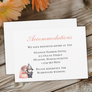Whimsical Gnome Huwelijksaccommodatie Woodland Informatiekaartje