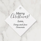 Whimsical Gnome in vrachtwagen met geschenken Bedankjes Labels (Achterkant)