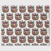 Whimsical Gnome Kerstwinkel Cadeaupapier (Vlak)