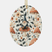 Whimsical Gnome & Mushroom Enchanting Woodland Keramisch Ornament (Rechts)