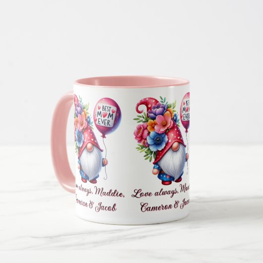 Whimsical Gnome-tastic Beste moeder ooit Mok (Voorkant links)