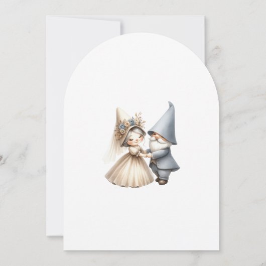 Whimsical Gnomes Fun Wedding Invitation  (Dos)
