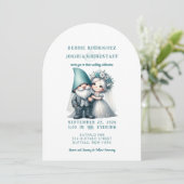 Whimsical Gnomes Fun Wedding Invitation  (Debout devant)