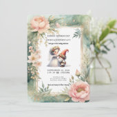 Whimsical Gnomes Fun Wedding Invitation  (Debout devant)