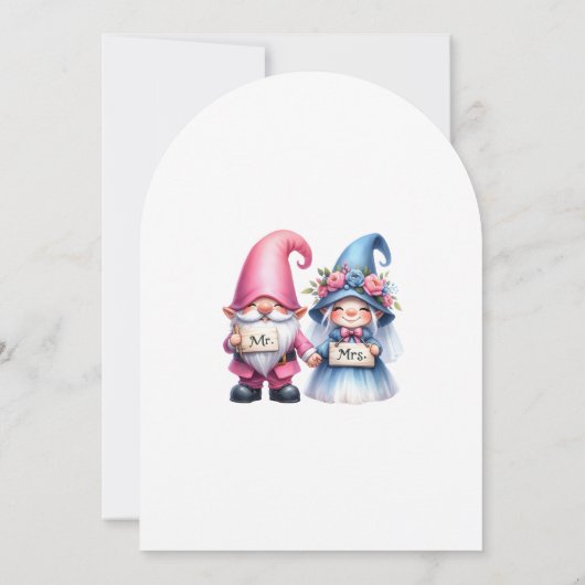 Whimsical Gnomes Fun Wedding Invitation (Dos)