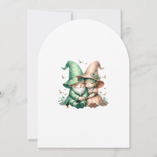 Whimsical Gnomes Fun Wedding Invitation  (Dos)