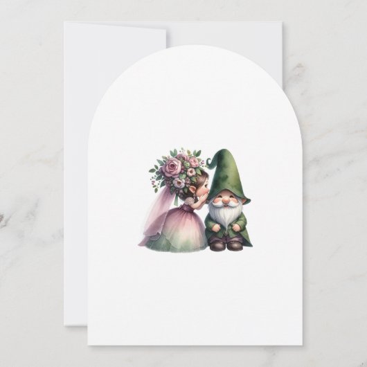 Whimsical Gnomes Fun Wedding Invitation  (Dos)