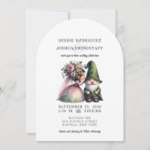 Whimsical Gnomes Fun Wedding Invitation (Devant)
