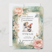 Whimsical Gnomes Fun Wedding Invitation  Kaart (Voorkant)