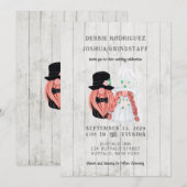 Whimsical Gnomes Fun Wedding Invitation  Kaart (Voorkant / Achterkant)