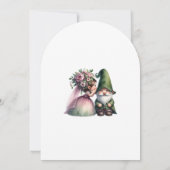 Whimsical Gnomes Fun Wedding Invitation Kaart (Achterkant)