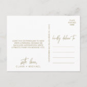 Whimsical Gold Calligraphy Hartelijk dank Briefkaart (Achterkant)